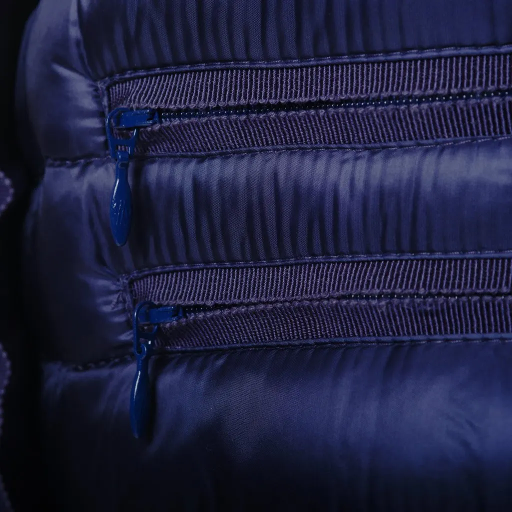 Moncler Women’s Blue Quilted Down Jacket- '20s Blue Good - Model View