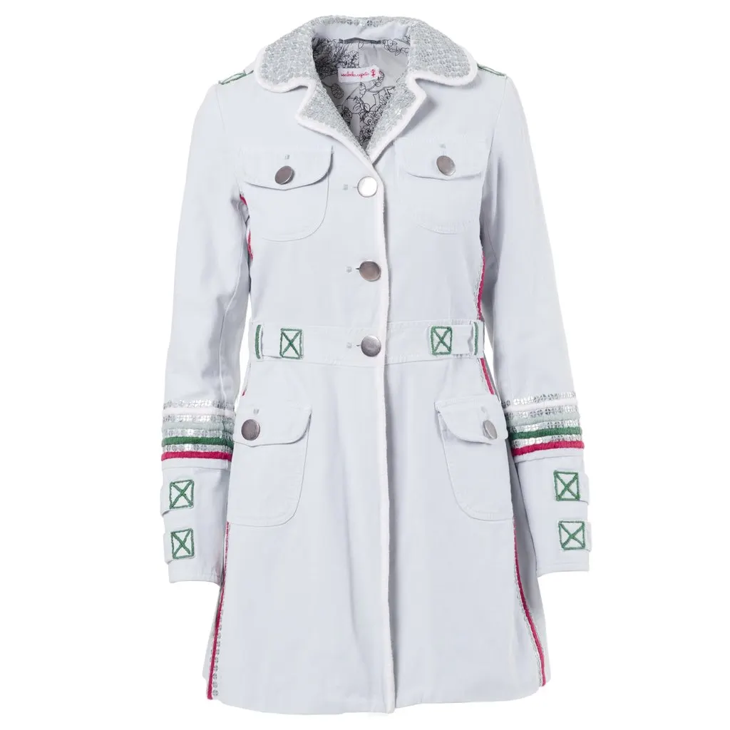 Unsigned Isabela Capeto Women’s White Tailored Coat - '00s White Good - Front View