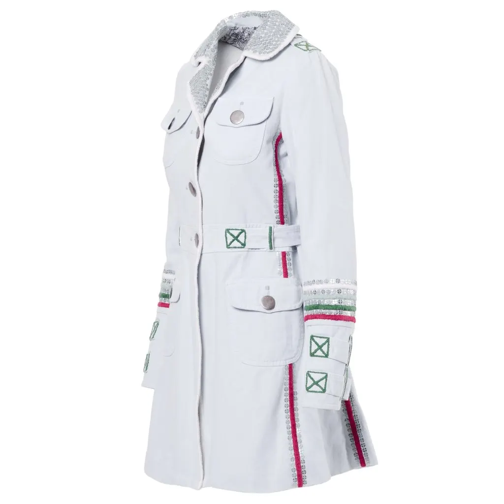 Unsigned Isabela Capeto Women’s White Tailored Coat  - '00s White Good - Back View