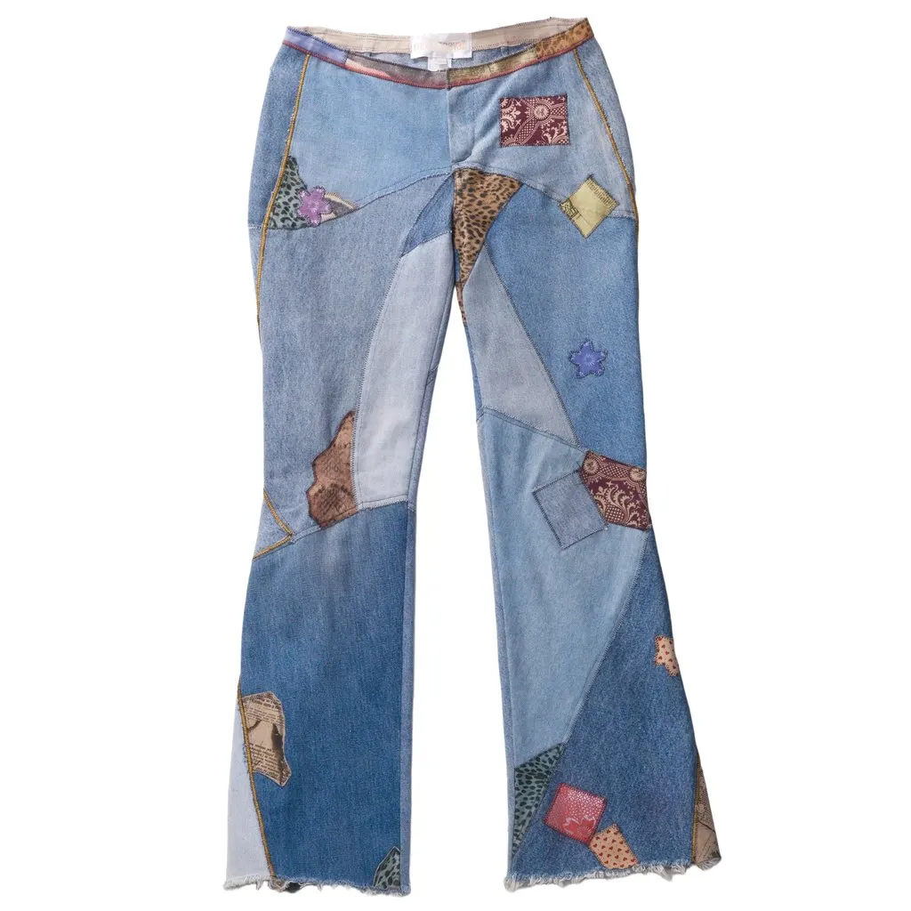 Roberto Cavalli Patchwork Jeans - '00s MultiColor Denim Good - Front View