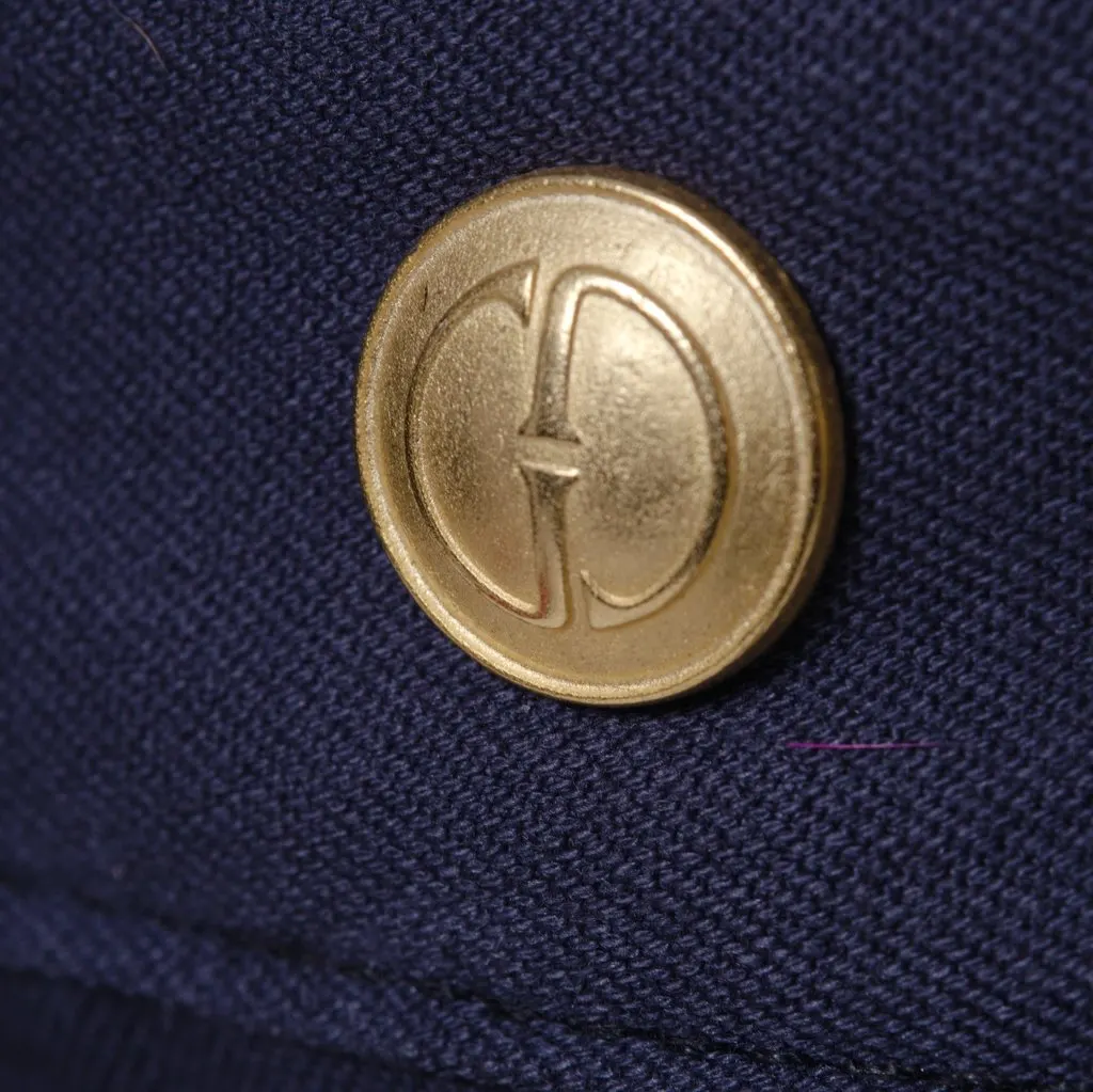 Gucci by Tom Ford Blue Skirt with Front Gold Buttons - '00s Blue Good - Box View