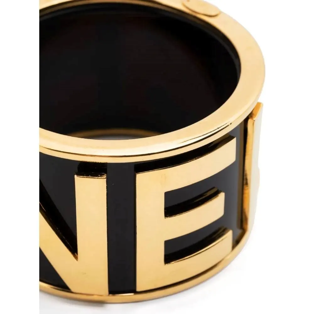 Chanel Black and Gold Logoed Bracelet - '90s Black Good - Inside View
