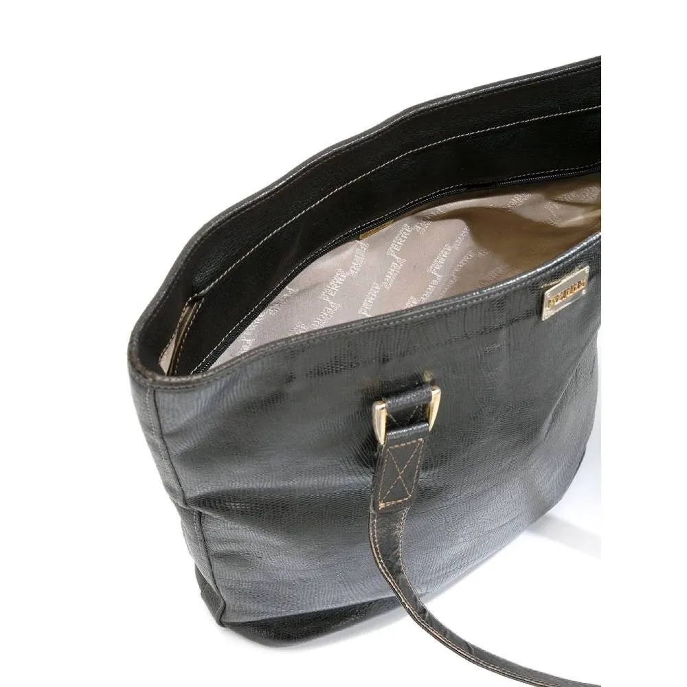 Gianfranco Ferré Dark Brown Leather Bag - '80s Brown Leather Good - Model View