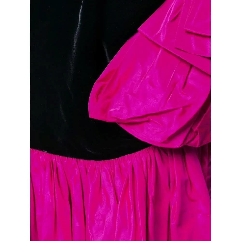 Saint Laurent Black and Fuchsia Skirt - '80s Black Velvet Good - Box View