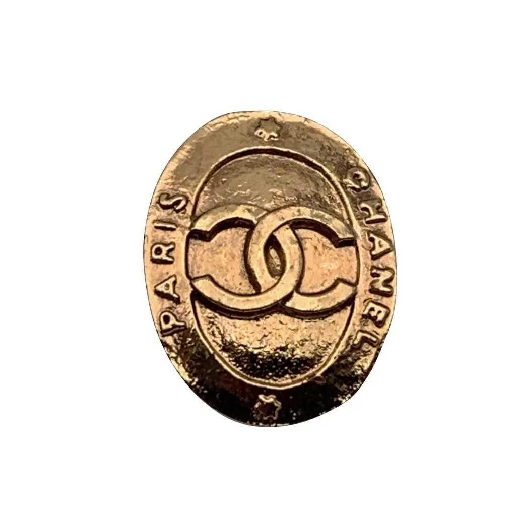 Chanel Earrings Gold Good - Back View