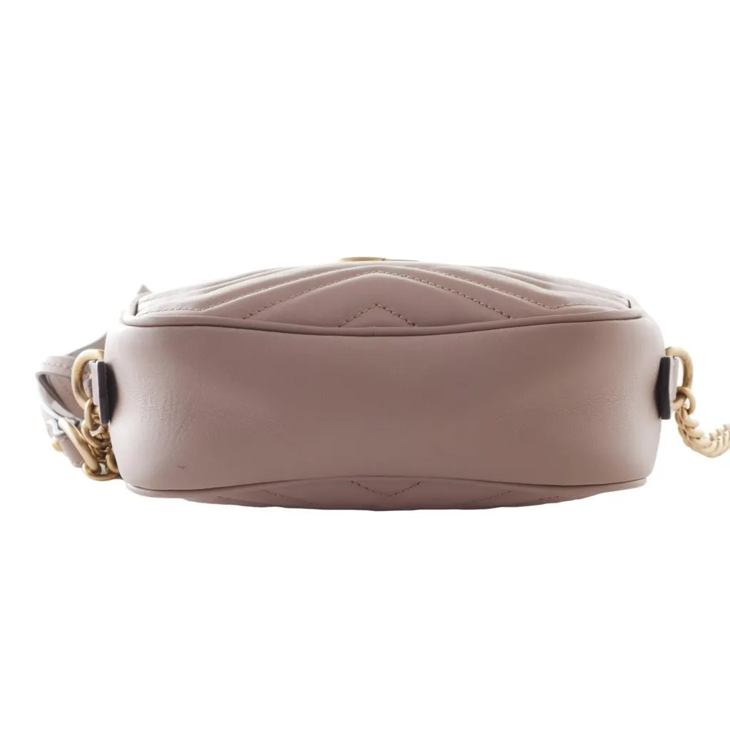 Gucci Mini GG Marmont Matelasse Leather Crossbody Bag - '20s Gold Leather Good - Box View