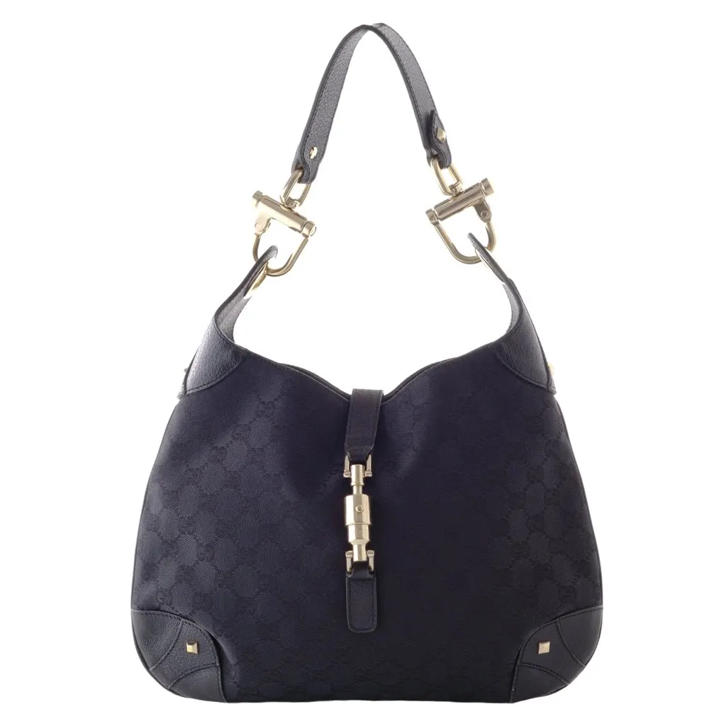 Gucci Jackie Hobo Bag - '10s MultiColor Canvas Good - Front View