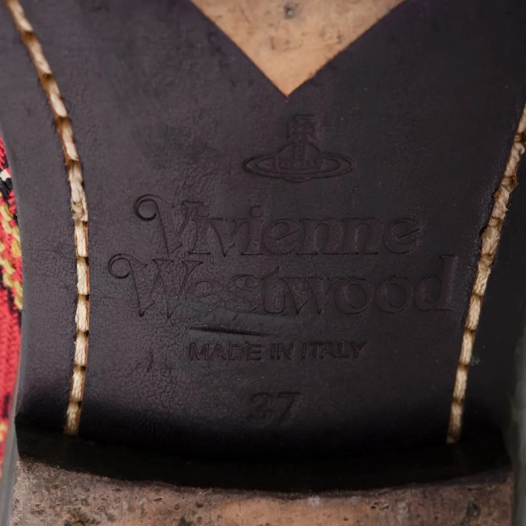 Vivienne Westwood Tartan Loafers - '00s MultiColor Good - Box View