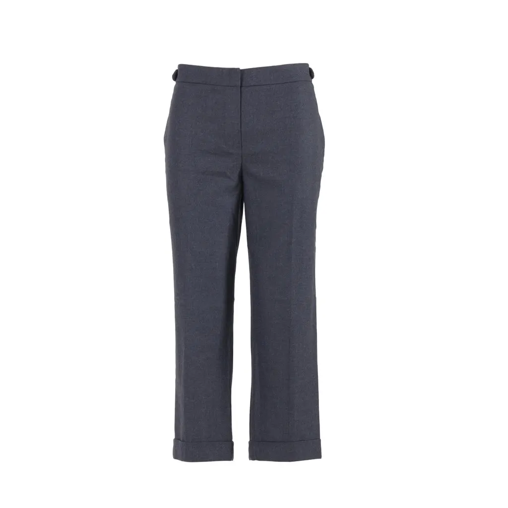 Brunello Cucinelli Tailored Culotte Pants - '20s Red Wool Good - Front View