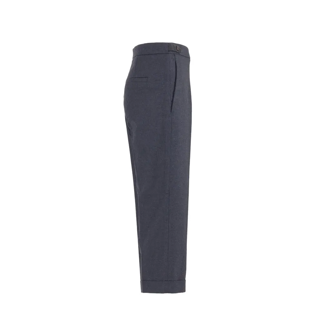 Brunello Cucinelli Tailored Culotte Pants - '20s Red Wool Good - Back View