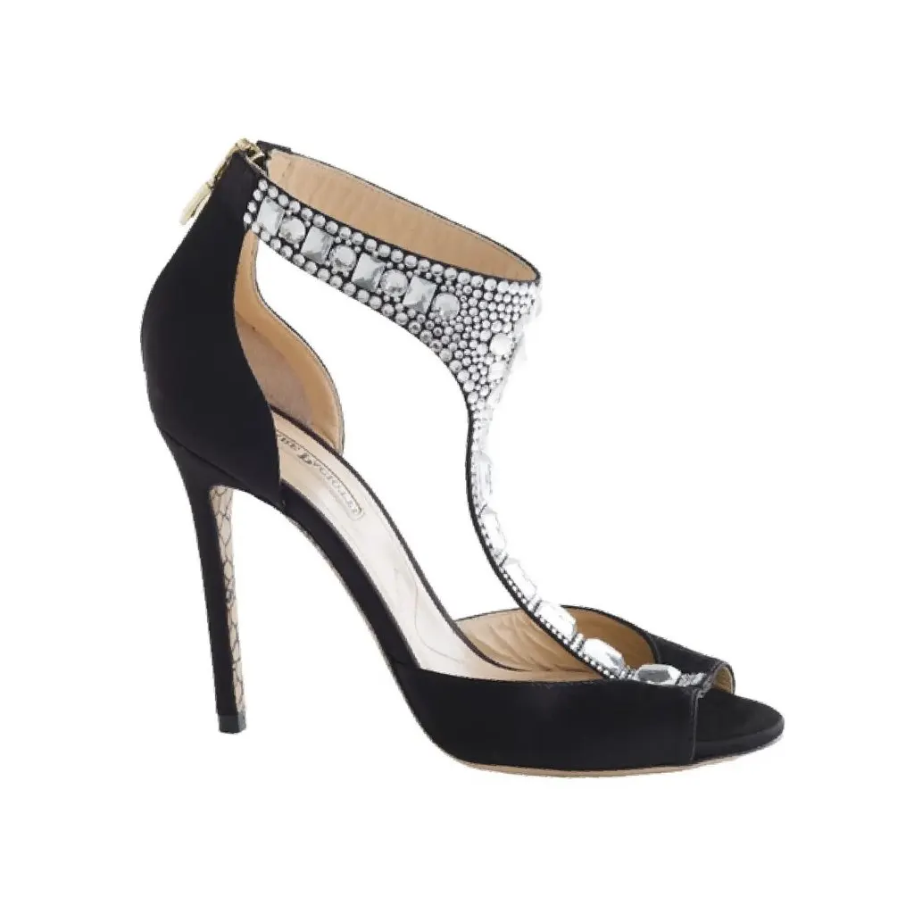 Cesare Paciotti Sequin Pumps - '10s Black Good - Front View