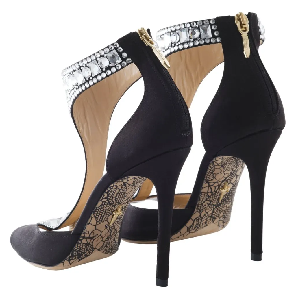 Cesare Paciotti Sequin Pumps - '10s Black Good - Inside View
