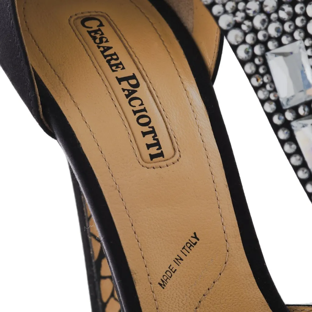 Cesare Paciotti Sequin Pumps - '10s Black Good - Model View
