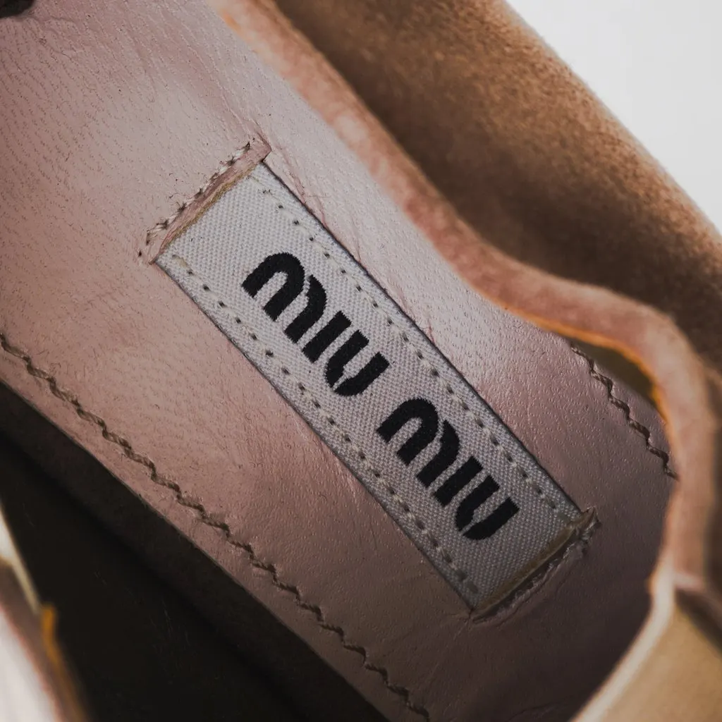 Miu Miu Pumps With Wedge Heel - '10s Brown Leather Good - Model View
