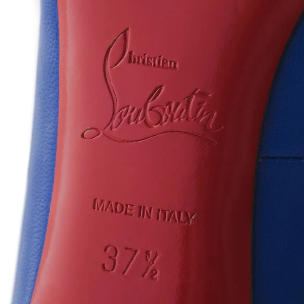 Christian Louboutin Pigalle Leather Pumps - '10s Blue Leather Good - Box View