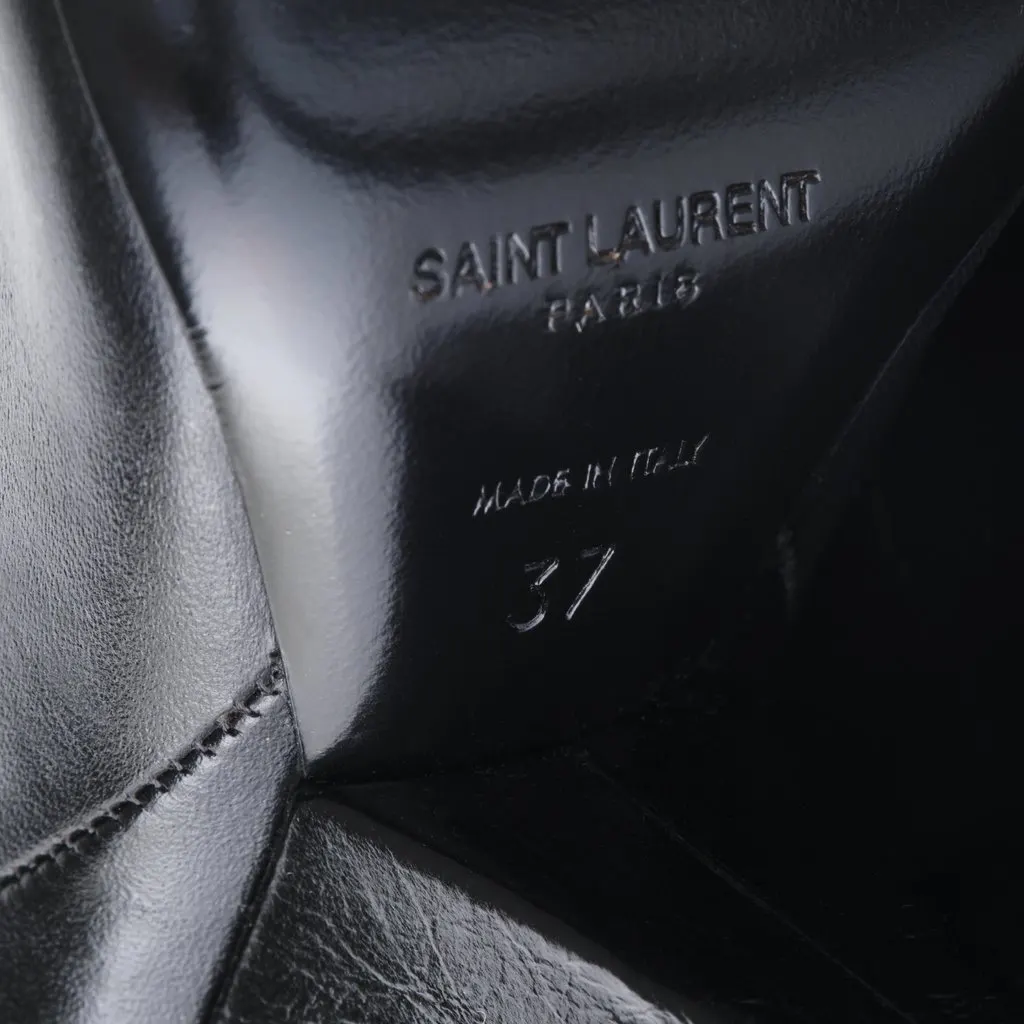 Saint Laurent Paris Saint Laurent Niki knee-high leather boots - '20s Black Leather Good - Model View