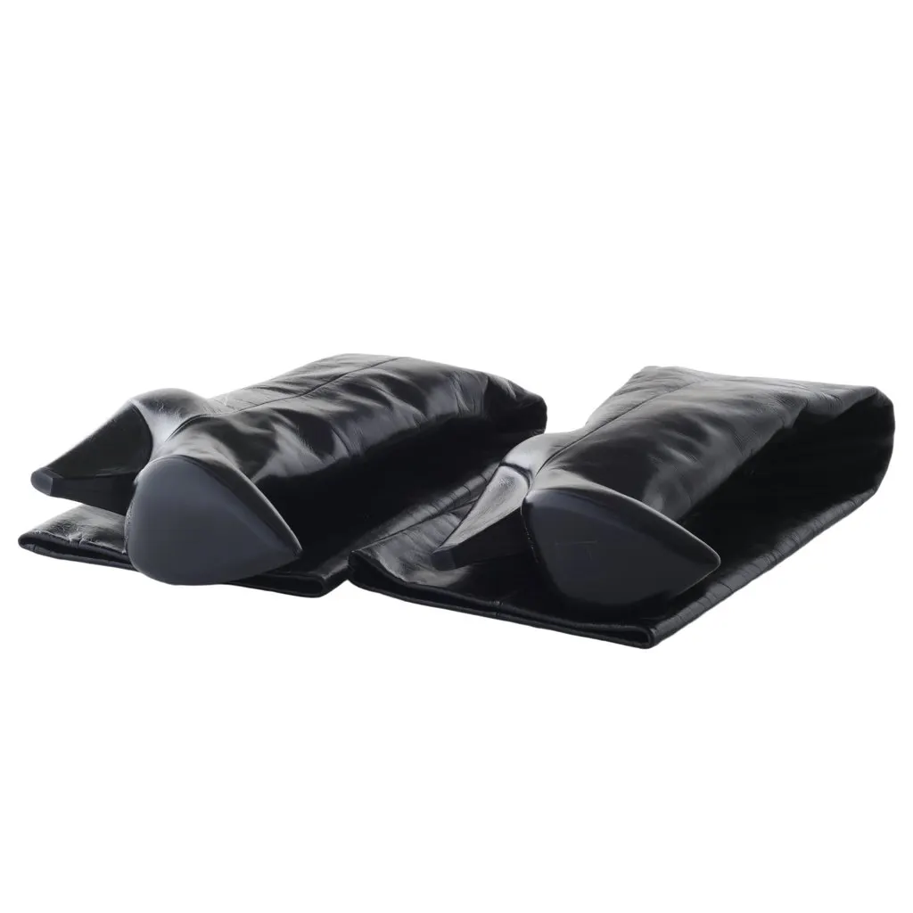 Saint Laurent Paris Saint Laurent Niki knee-high leather boots - '20s Black Leather Good - Box View