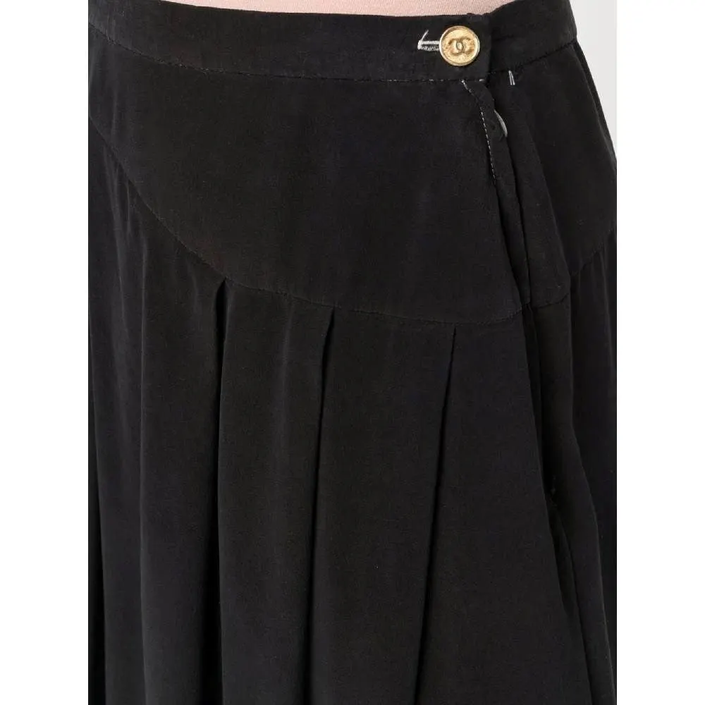 Chanel Black Paneled Skirt - '90s Black Good - Box View