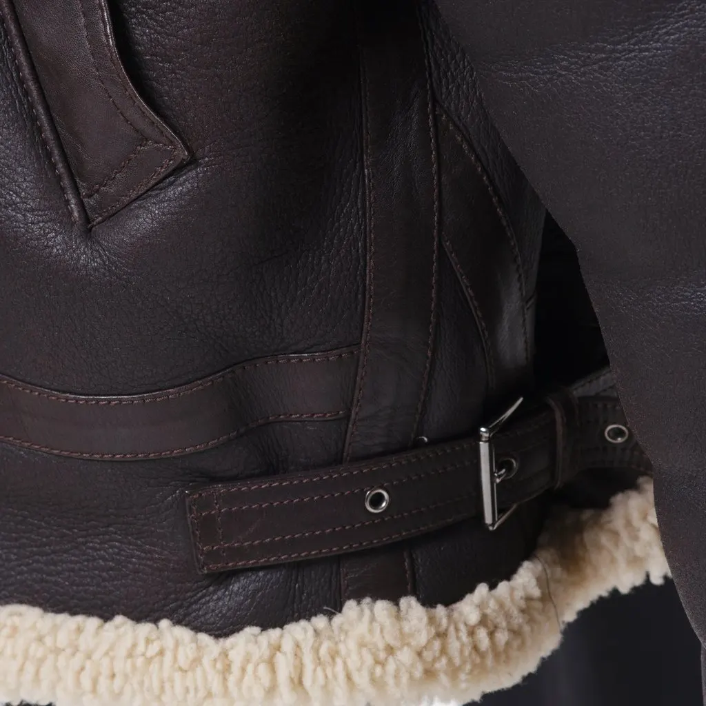 Versace Leather Shearling Jacket - '00s Brown Leather Good - Box View