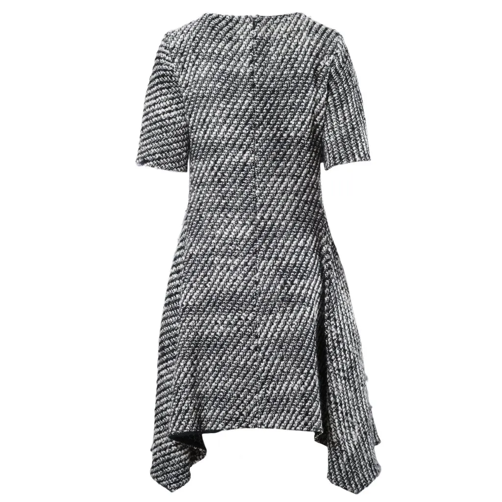 Stella McCartney Asymmetric Tweed Mini Dress - '10s Red Tweed Good - Inside View