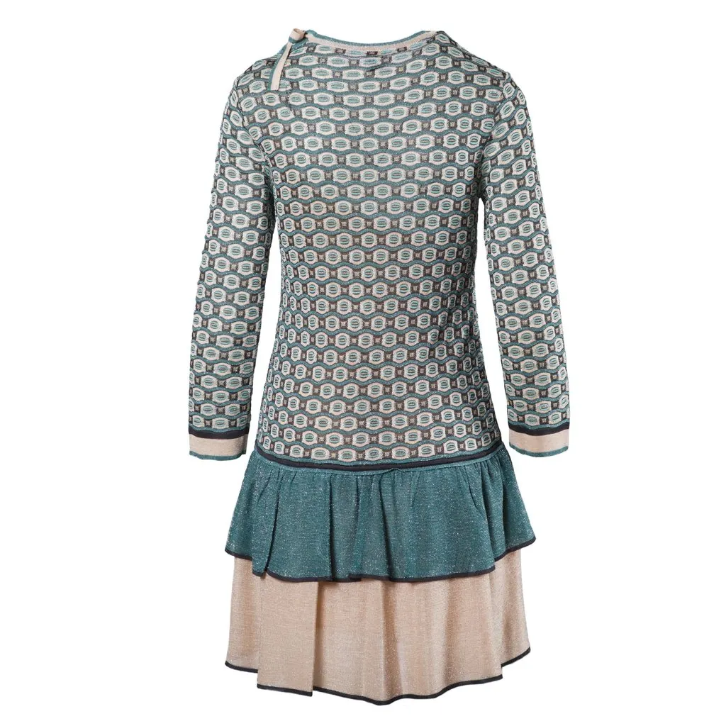 Missoni Green And Pink Mini Dress - '10s Green Good - Back View