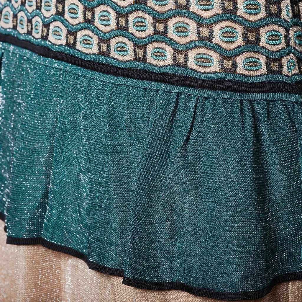 Missoni Green And Pink Mini Dress - '10s Green Good - Inside View