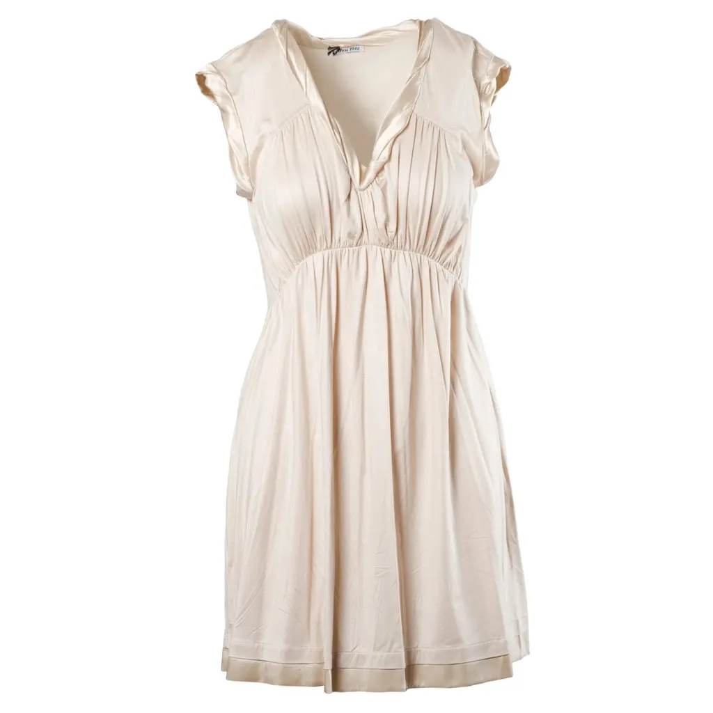Miu Miu Short Sleeve Dress - '10s Pink Good - Front View