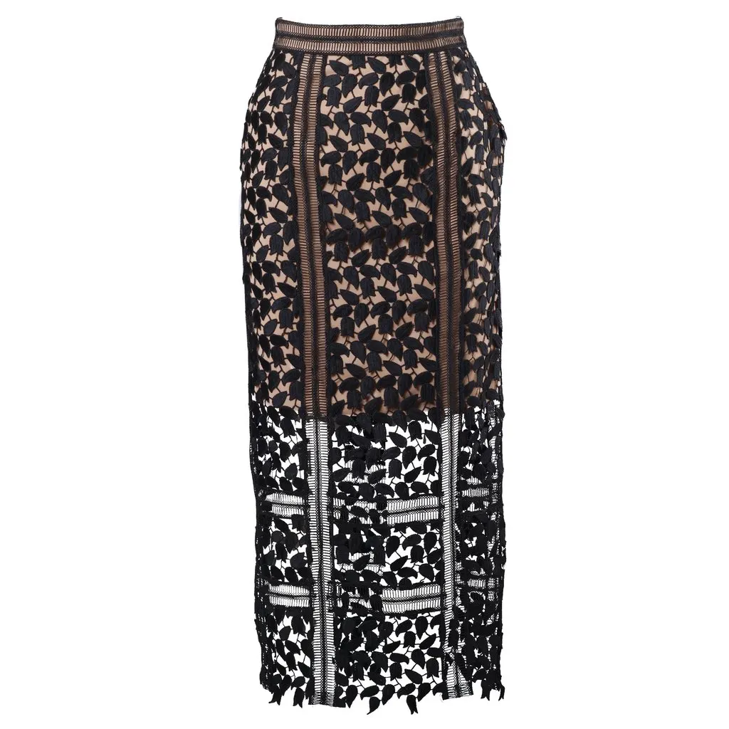 Self-Portrait Floral Skirt - '20s MultiColor Good - Front View