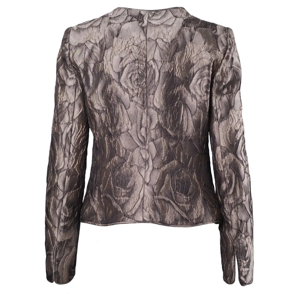 Armani Jeans Floral Jacket - '00s Red Good - Inside View