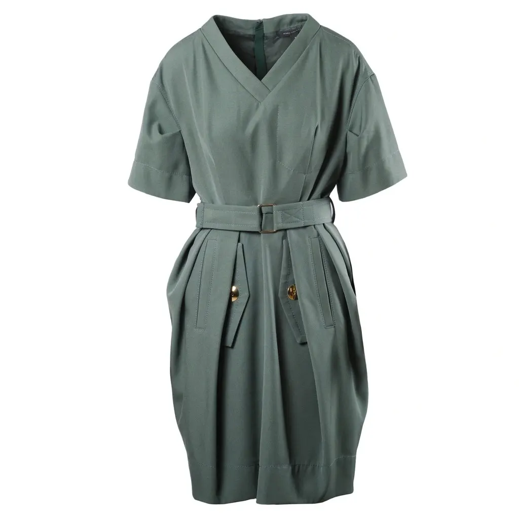 Marc Jacobs Midi dress - '10s Green Wool Good - Front View