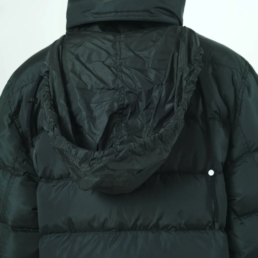 Prada Long Down Coat - '20s Green Good - Model View