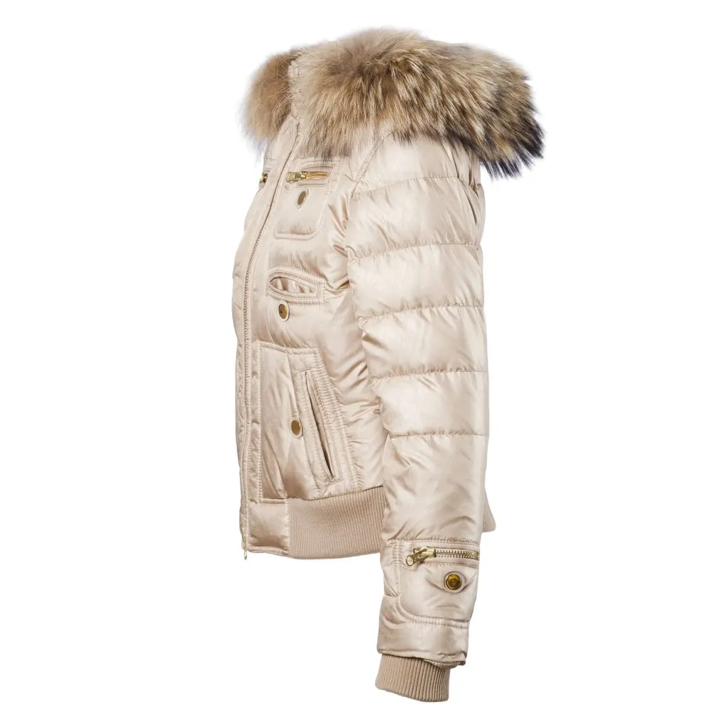 Fay Beige Puffer Jacket - '10s Beige Good - Back View