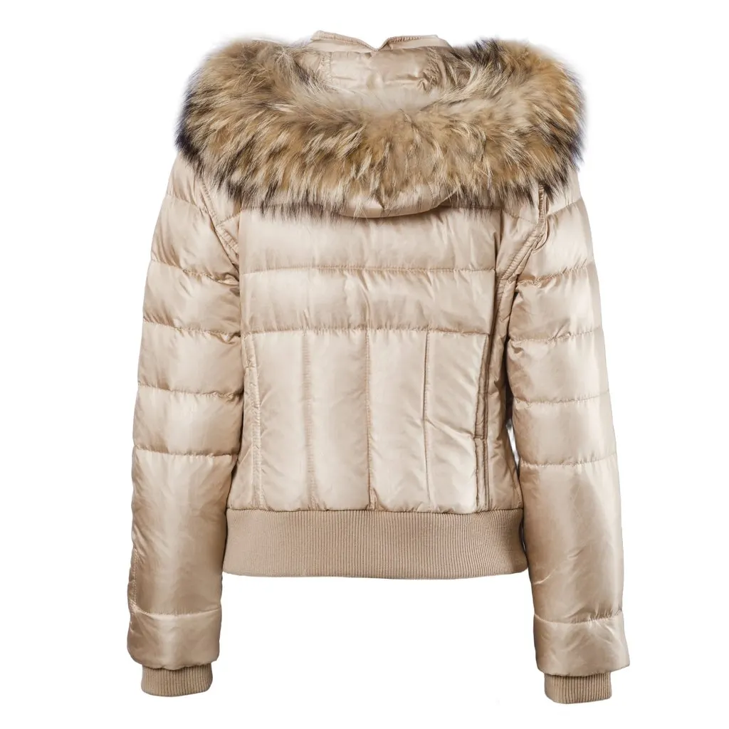 Fay Beige Puffer Jacket - '10s Beige Good - Inside View