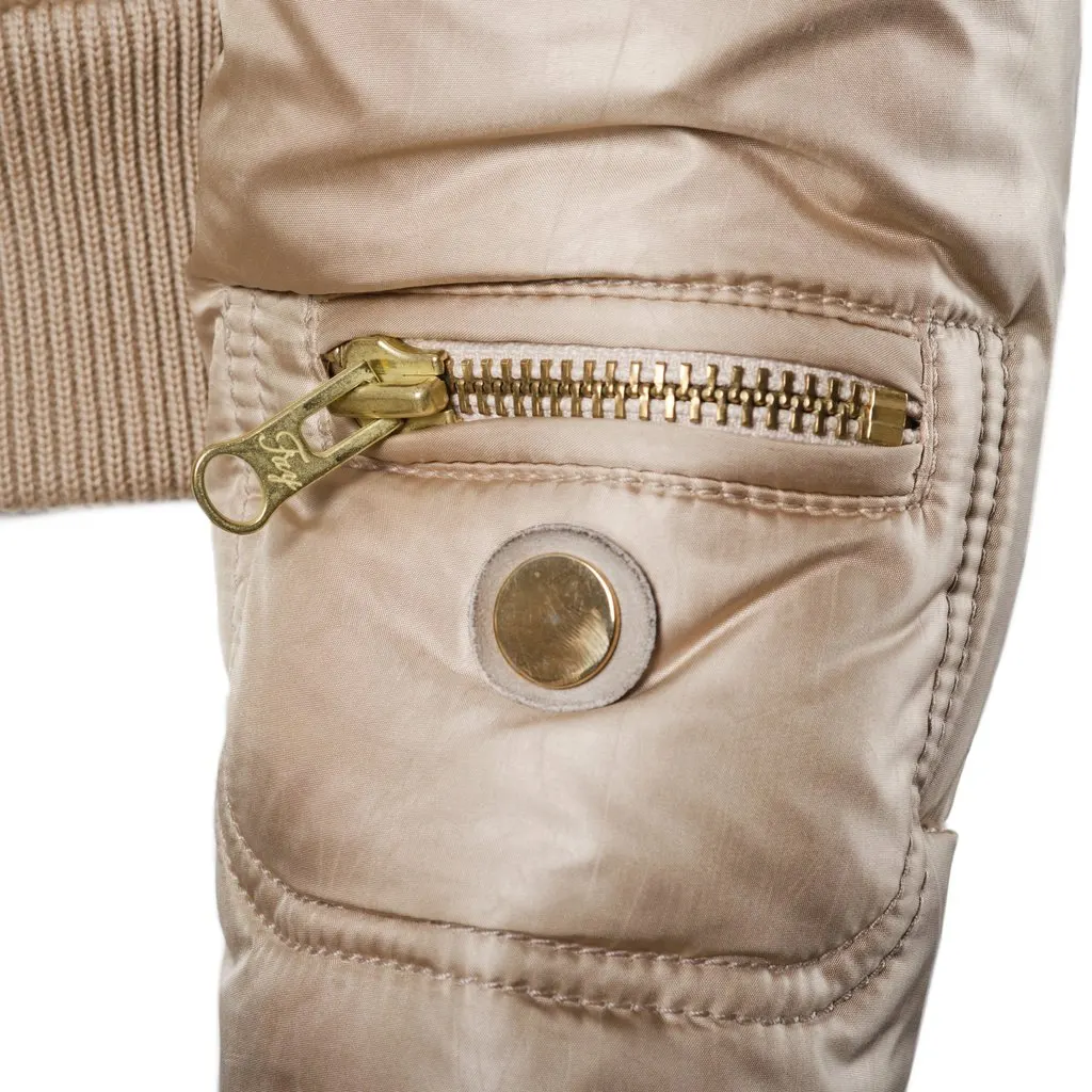 Fay Beige Puffer Jacket - '10s Beige Good - Model View