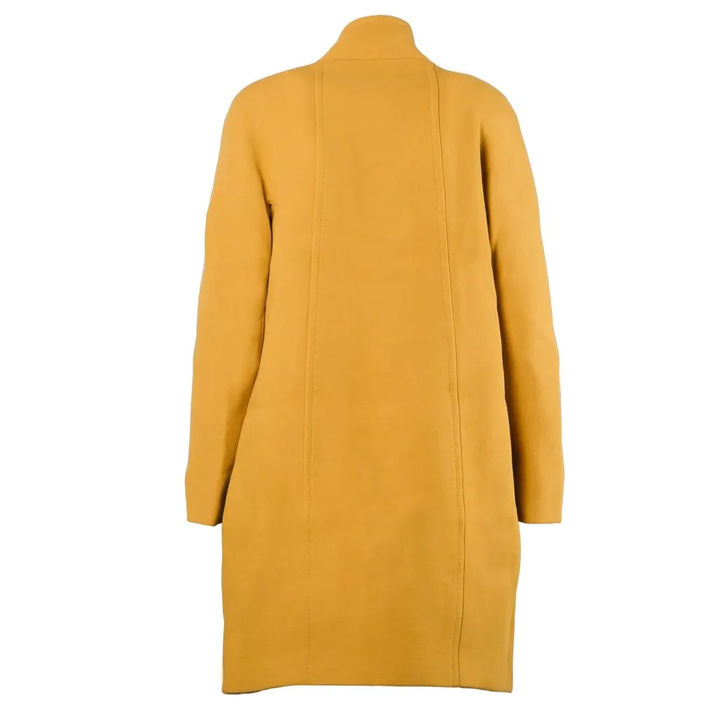 Max & Co Mustard Wool Blend Coat - '10s MultiColor Wool Good - Inside View