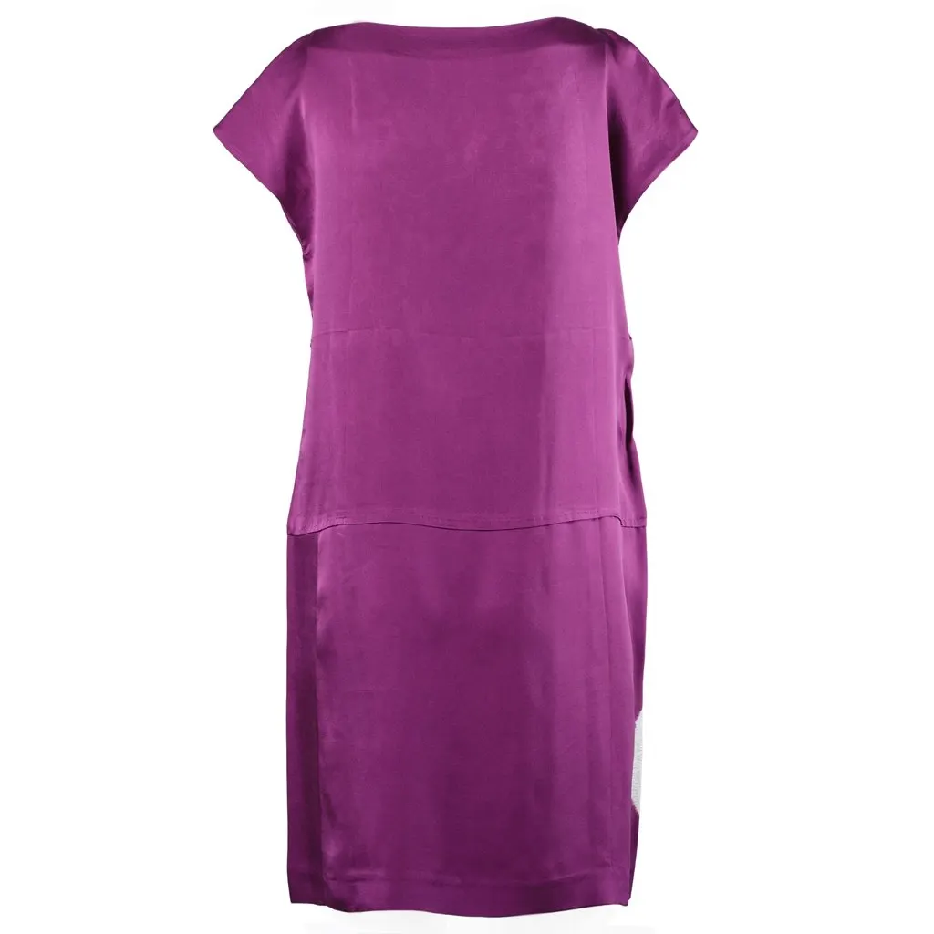 Miu Miu Purple Silk Dress - '10s Purple Silk Good - Inside View