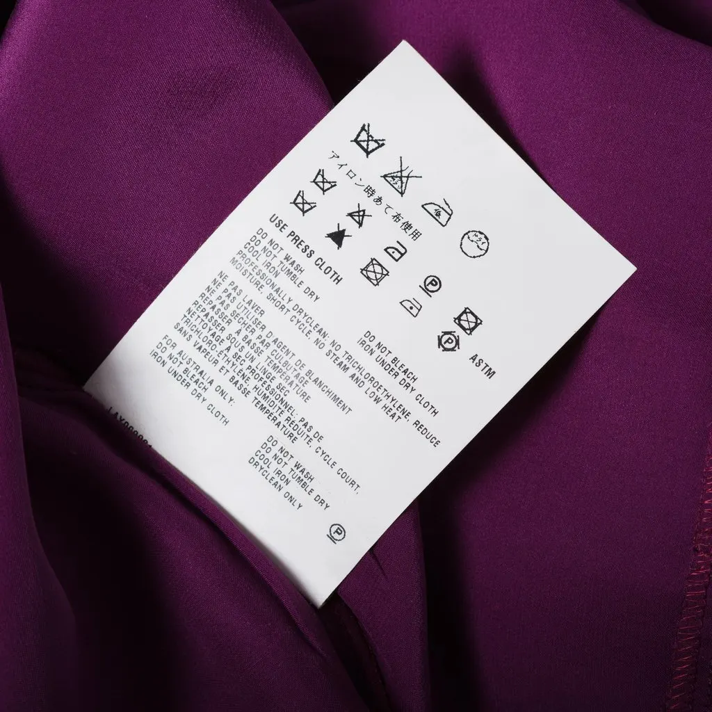 Miu Miu Purple Silk Dress - '10s Purple Silk Good - Box View
