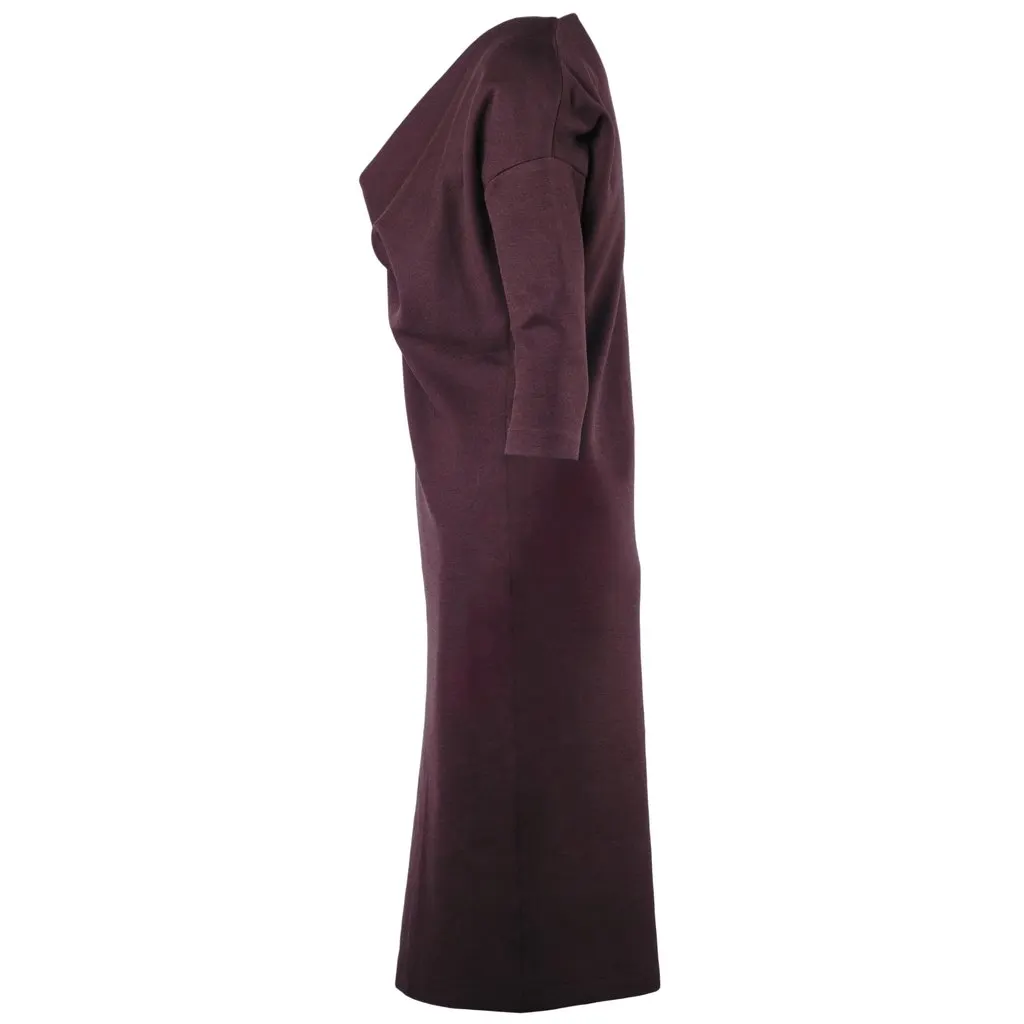 Jil Sander Burgundy Dress - '10s Burgundy Good - Back View