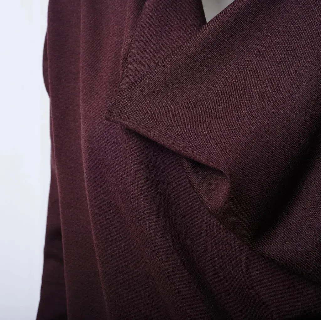 Jil Sander Burgundy Dress - '10s Burgundy Good - Model View