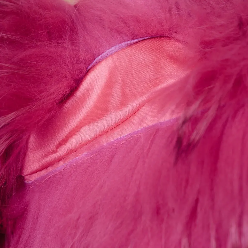 Red Valentino Fuchsia Fur Jacket - '10s Red Good - Box View