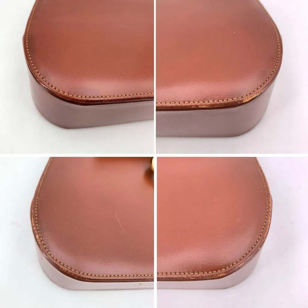 Dior Shoulder Bag Vintage Brown Leather Good - Model View