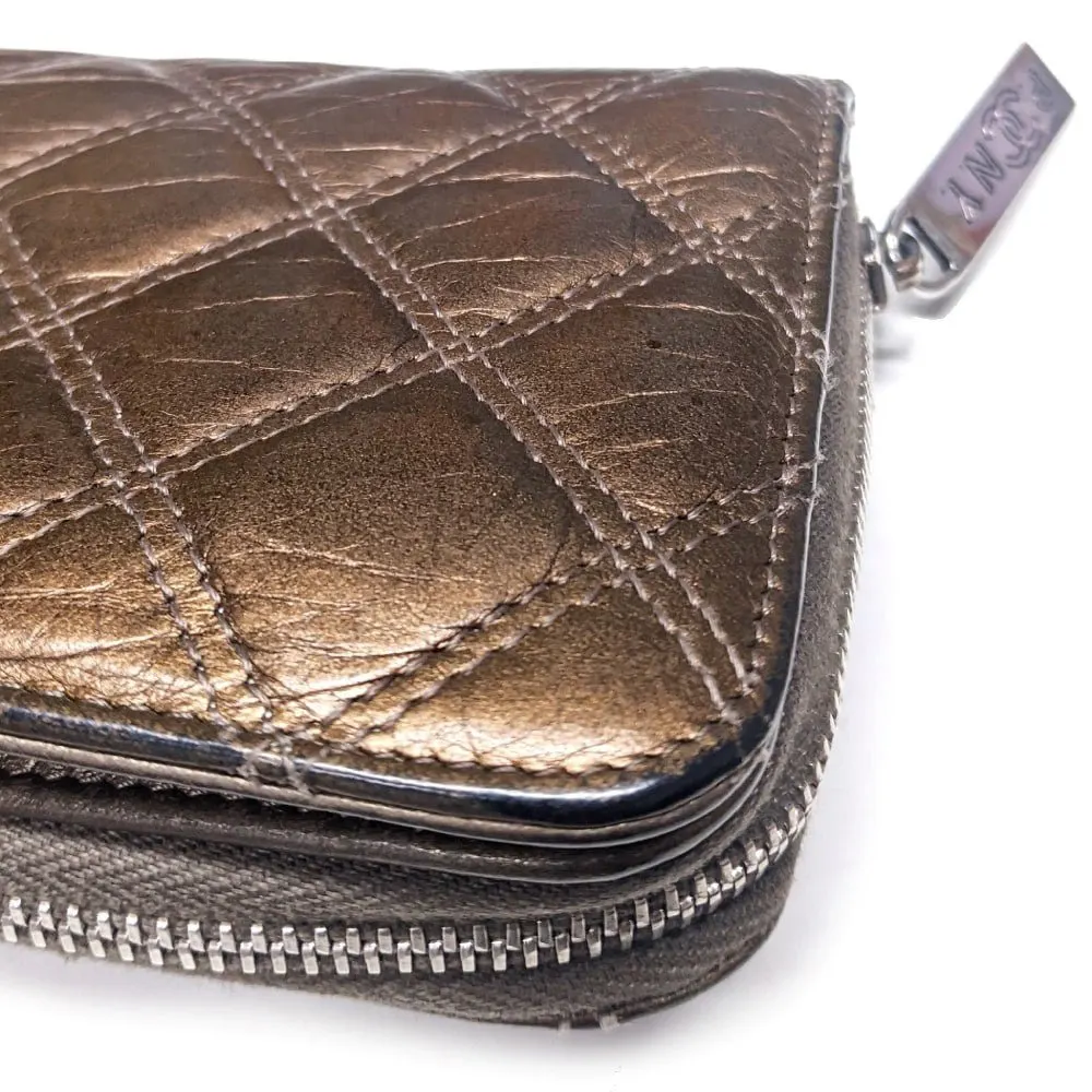 Chanel Bronze Tone Leather Wallet - 2000s Red Leather Good - Box View