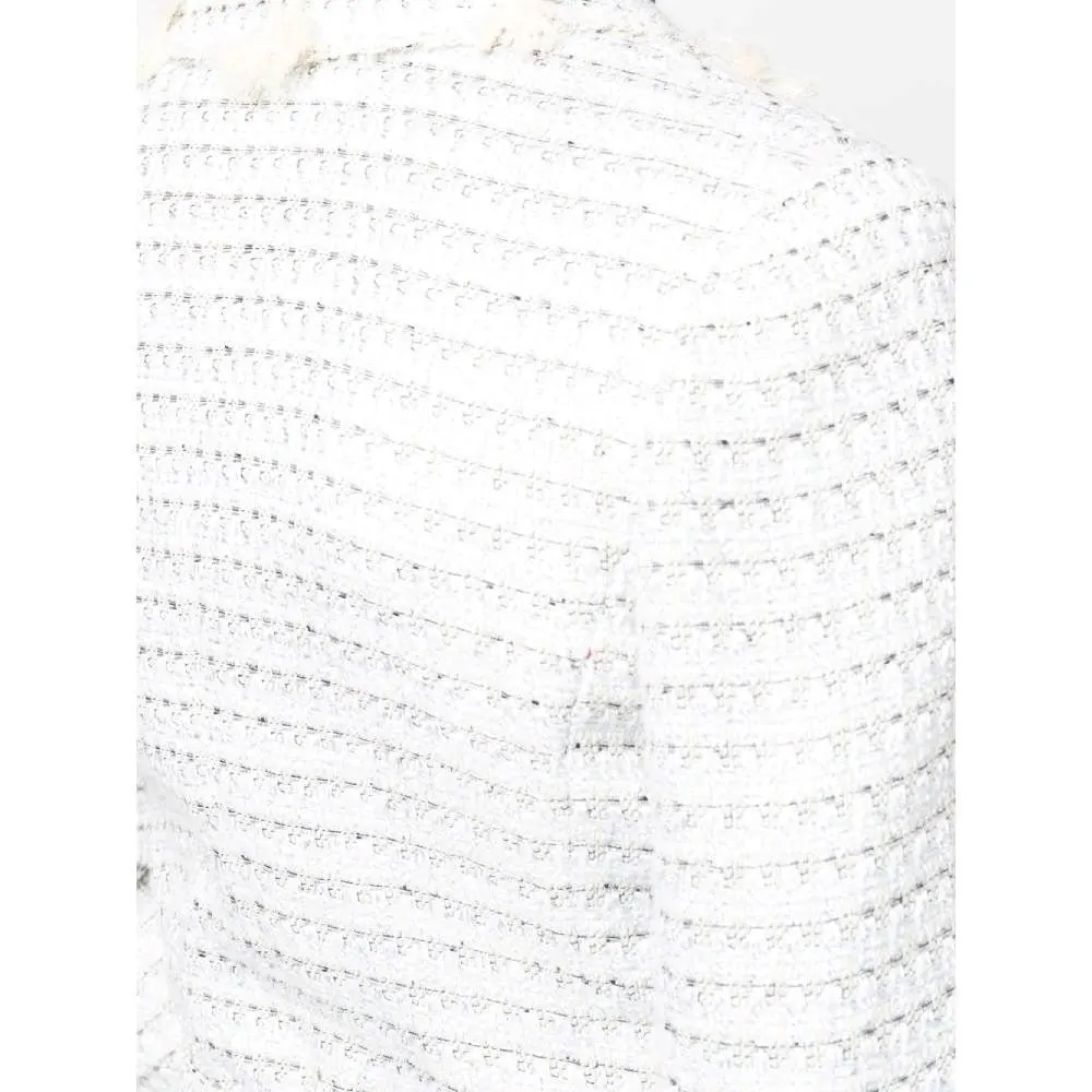 Chanel White Cotton Bouclé Jacket - 2000s White Cotton Good - Box View