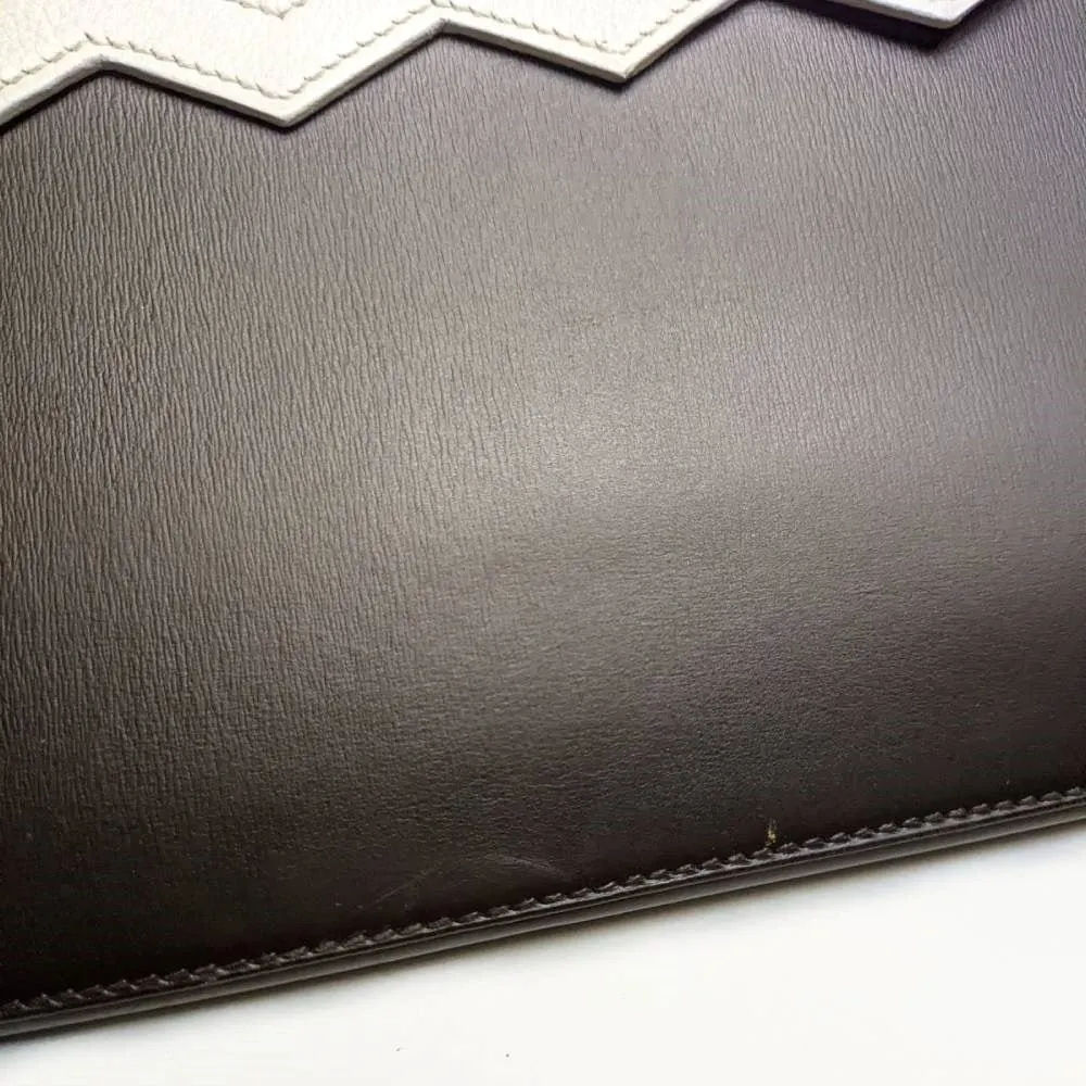 Hermès Dark Brown Leather Pochette - '80s Brown Leather Good - Box View