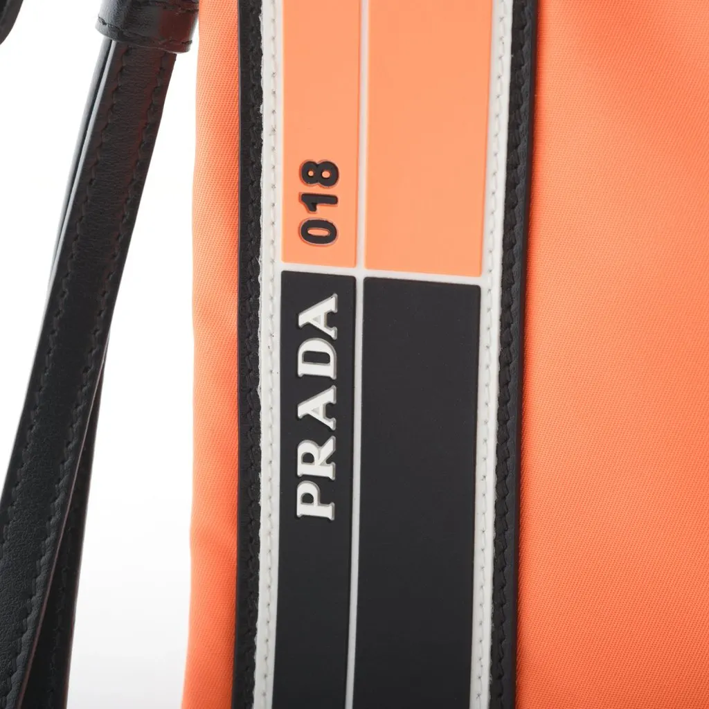 Prada Tessuto Clutch Orange - '10s Orange Good - Inside View