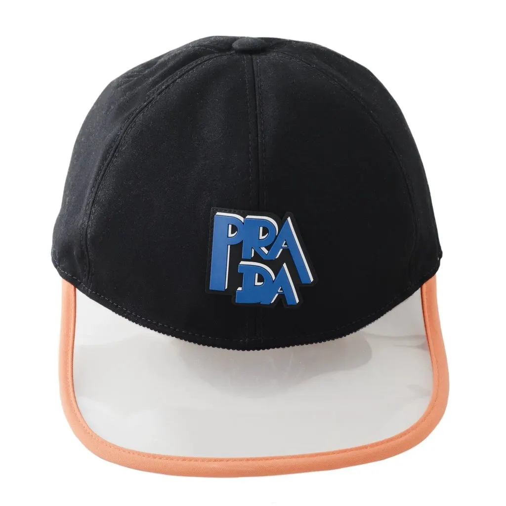 Prada Black Cap - '20s Black Cotton Good - Front View