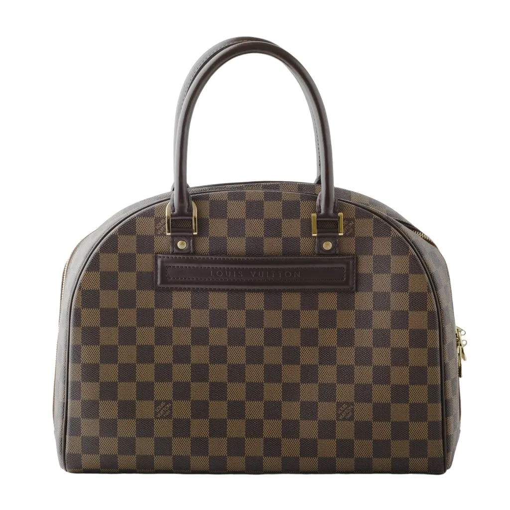 Louis Vuitton Damier Ebene Nolita Bag - '20s Brown Canvas Good - Front View