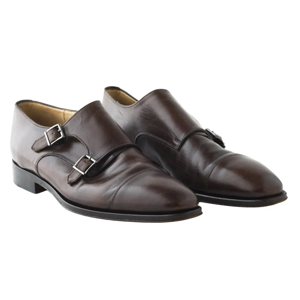 Unsigned Giovanni Aiello Leather Loafers - '10s Brown Leather Good - Back View