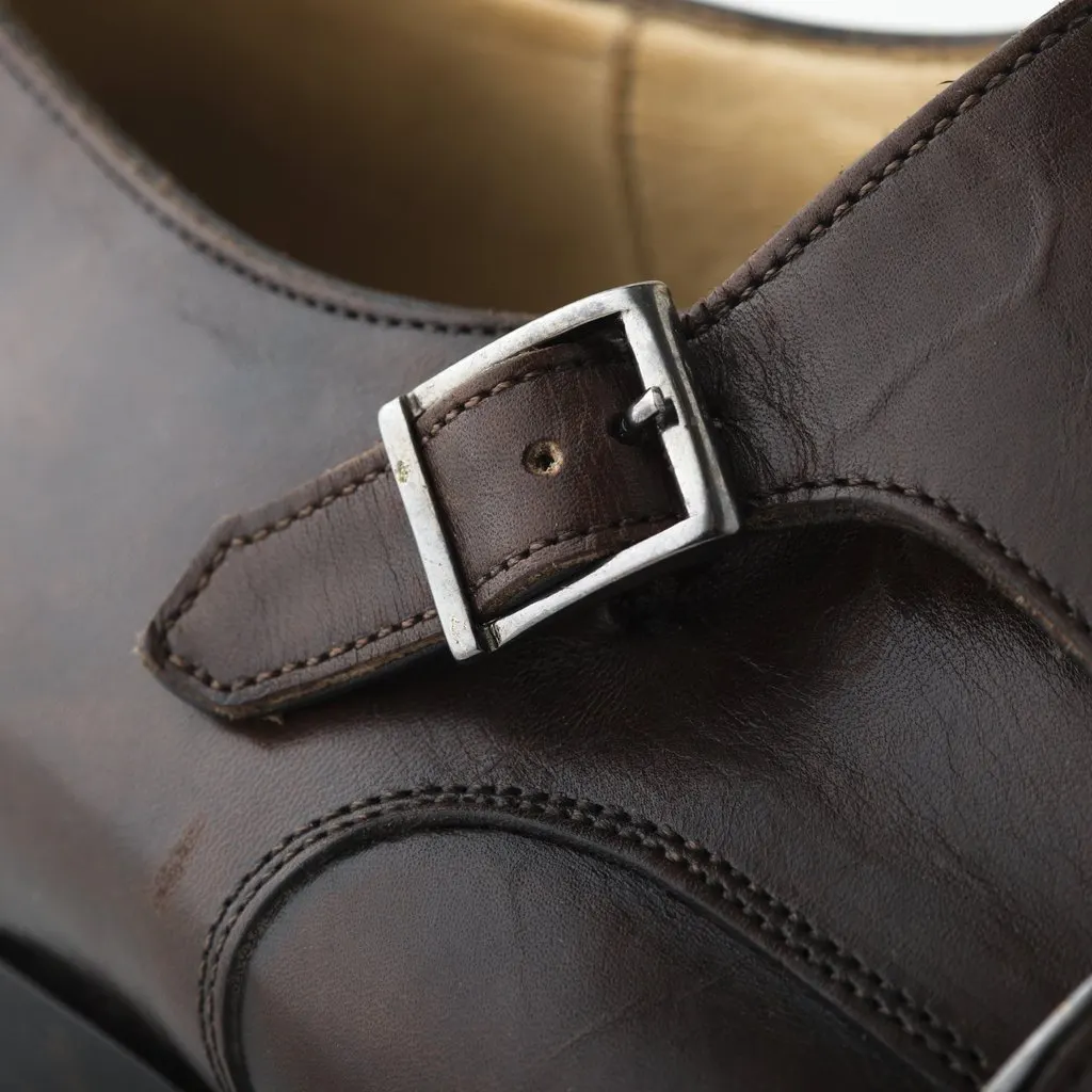 Unsigned Giovanni Aiello Leather Loafers - '10s Brown Leather Good - Model View