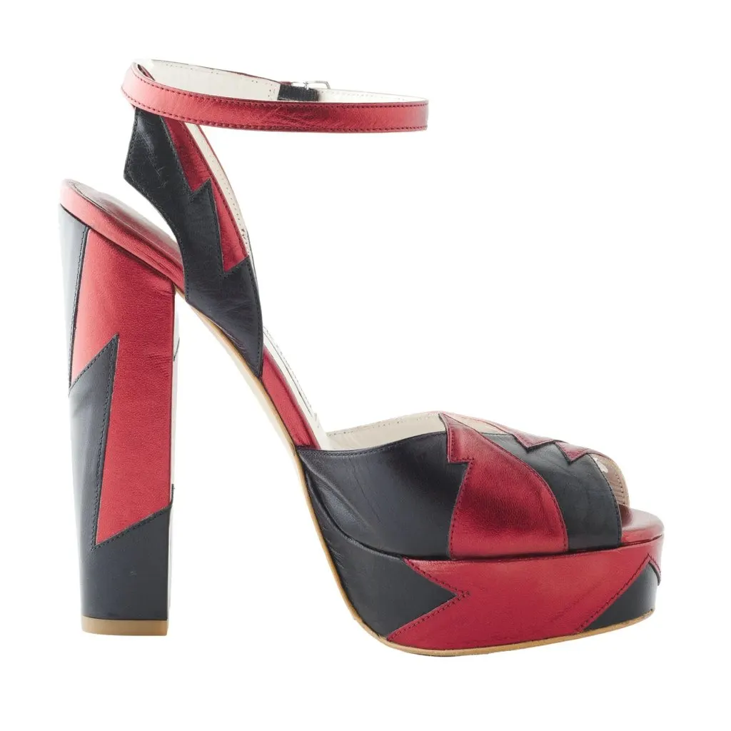 Unsigned Terry de Havilland Zia Platform Sandals - '10s MultiColor Good - Front View